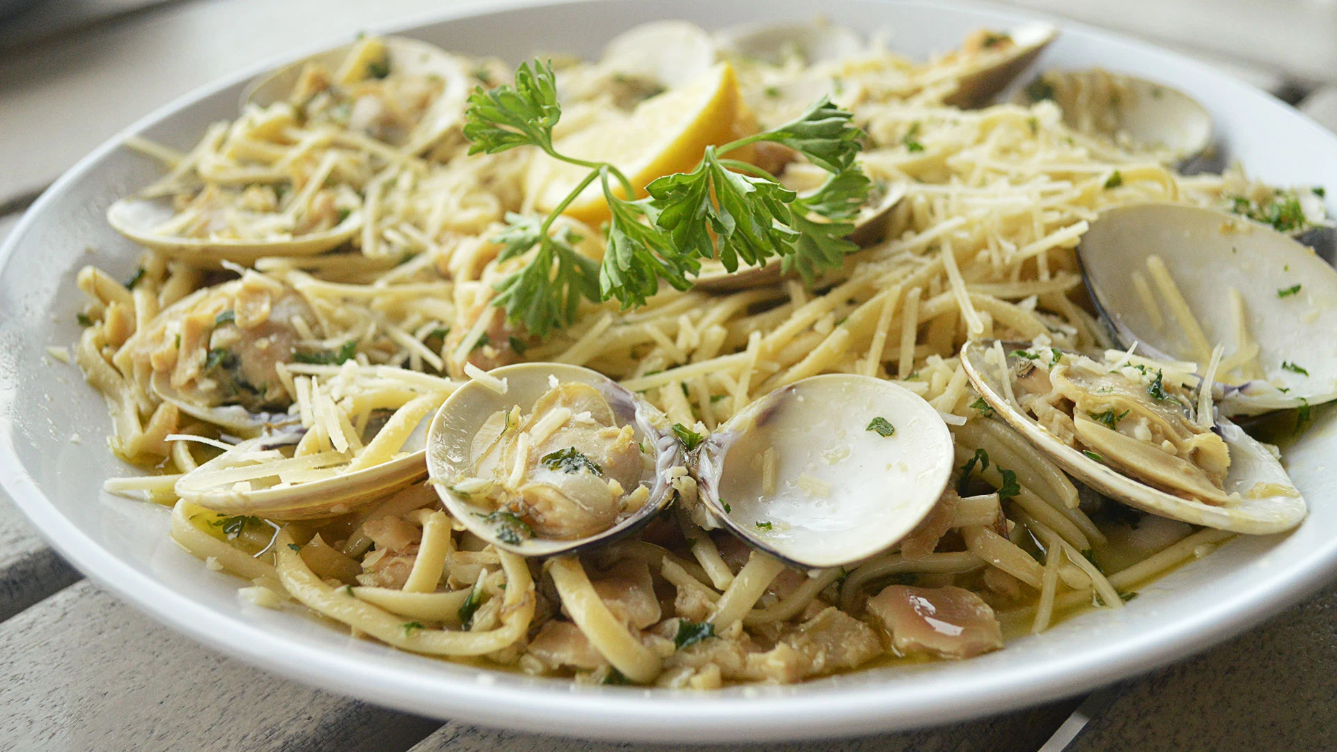 Seafood pasta from Paradise Grill
